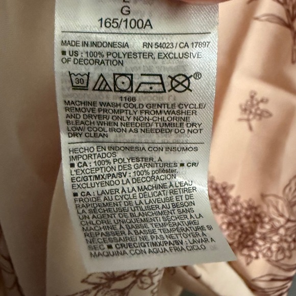 Old Navy Womens Slip 90s Dress Preppy Floral Feminine Lace Trim Pink Size L - Picture 7 of 7